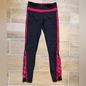 Lululemon Black/Hot Pink 23” Leggings Sz 2